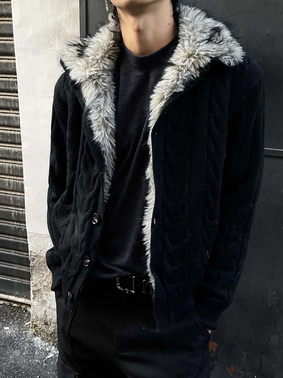 

Вязаный свитер в стиле ретро с американским дизайном и узором «Торн Твист», воротник-стойка, очень теплый, молодежный, из полиэфирного волокна