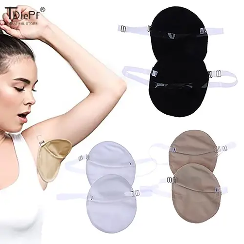 Imagen 2 del producto Alfombrilla absorbente de sudor reutilizable para axilas, almohadilla protectora lavable para axilas, protectores absorbentes de sudor, correa de hombro Invisible