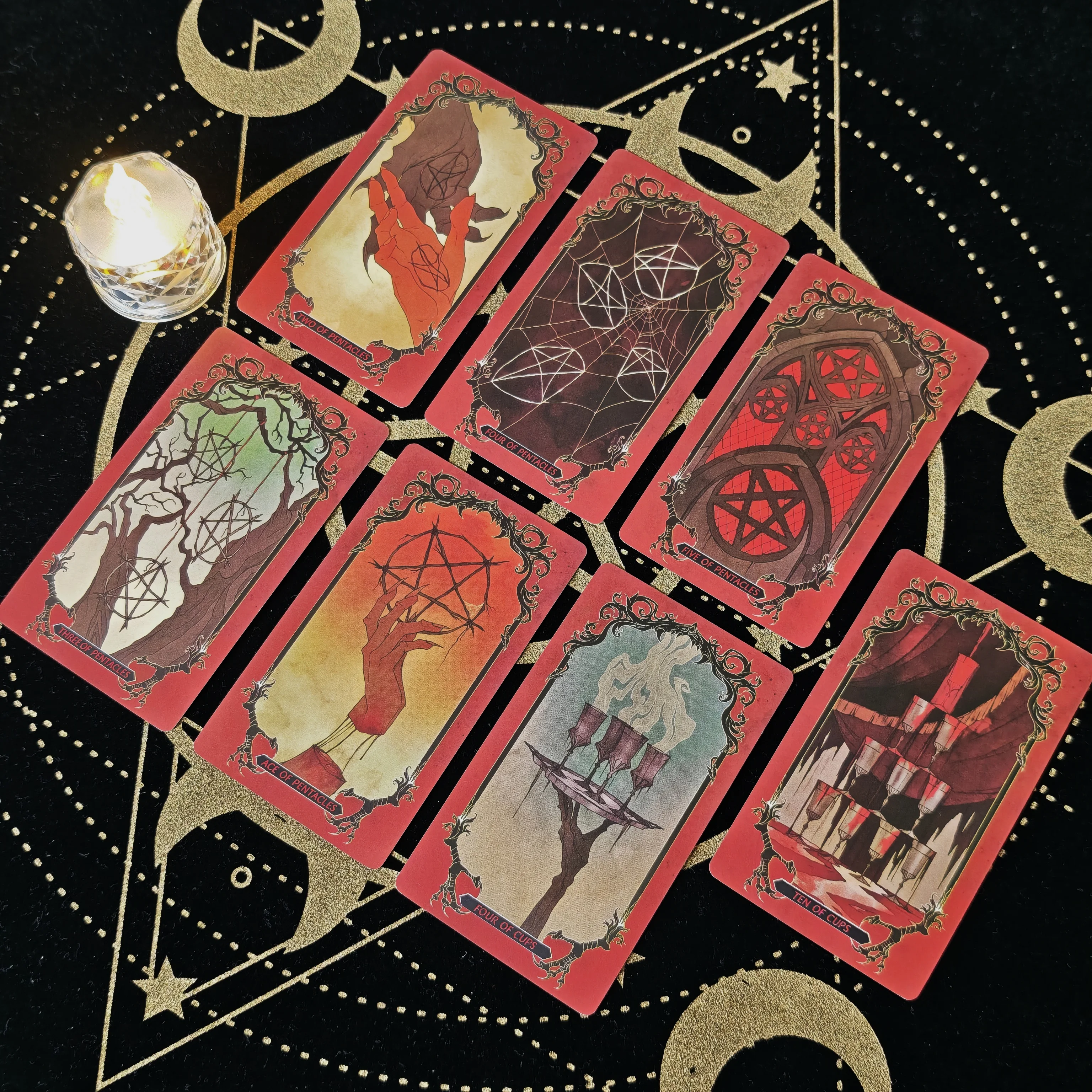 Horror Tarot Deck Card Game Full English Fortune Divination Tarot Cards For Beginner ,Suitable For Family Gathering Board Game