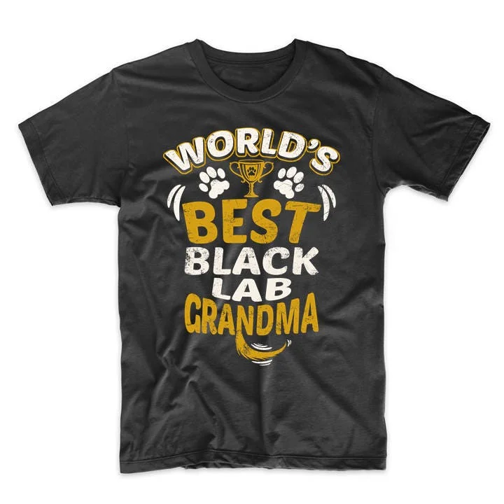 Black Lab Grandma T Shirt World'S Best By Really Awesome