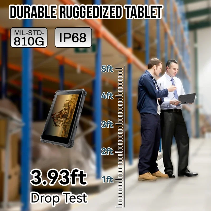 

NEW Ip68 Waterproof 10.1inch 8mp+16mp Camera with Nfc Industrial Fingerprint Function Industrial Rugged Tablet