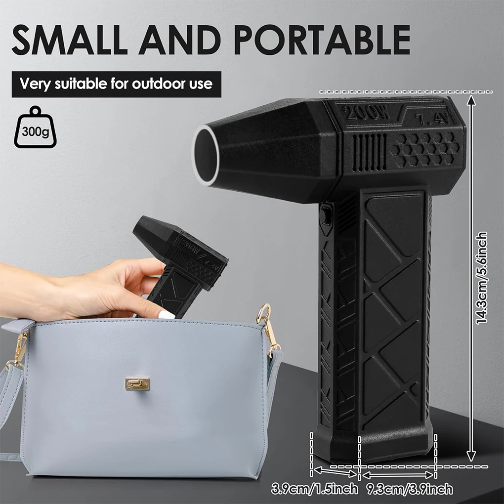 Mini Turbo Jet Fan, motor sem escova, ventilador do duto portátil, de alto desempenho, ventilador elétrico ciclone, velocidade do vento, 130000RPM