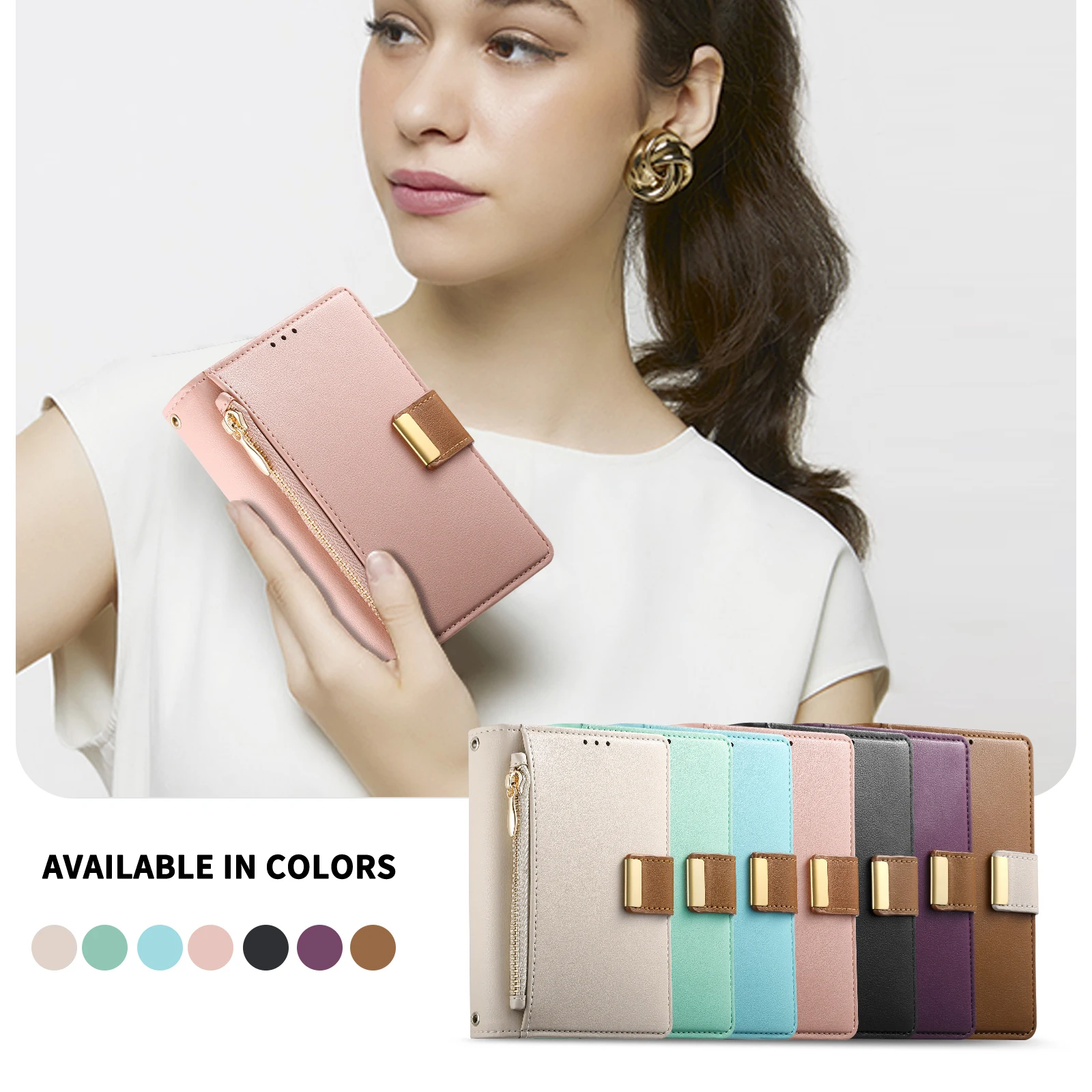 Casing Ponsel Kulit dengan Rit - Bifold Leather Wallet ulasan dan harga
