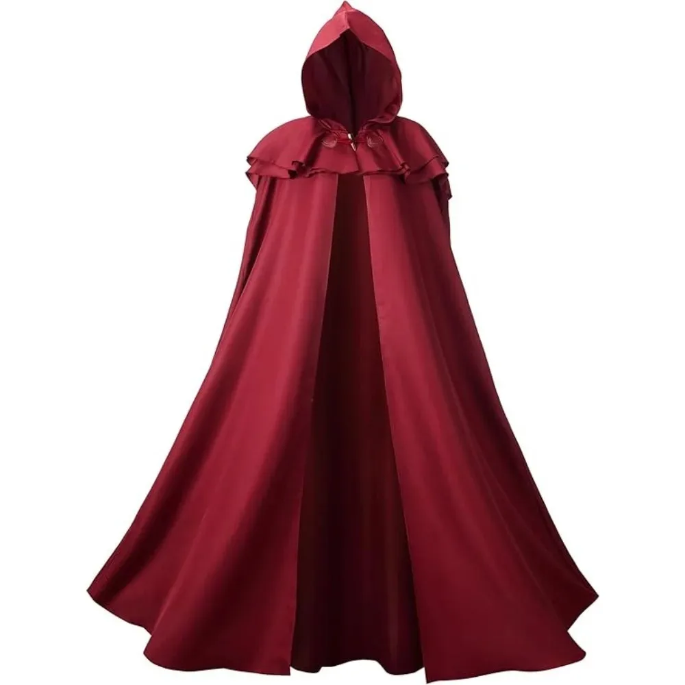 

S-Medieval cloak for men and women, adult medieval cloak, Viking cloak with hood