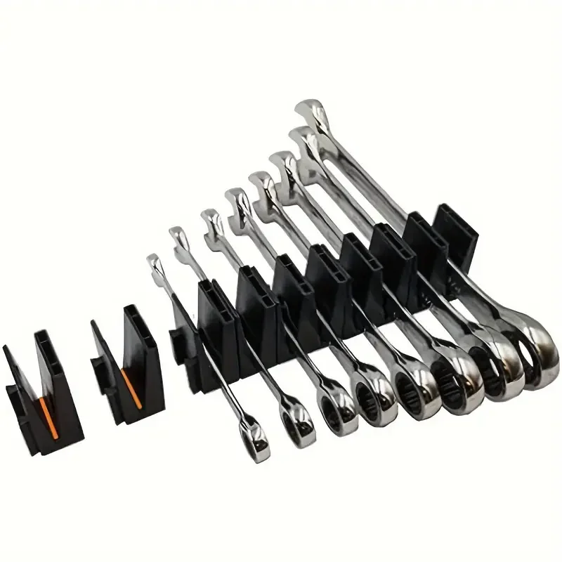 23 PCS Magnetic Wrench Organizer Rack for Toolbox Wrench Holder Wrenches Drawer Storage Shelf Compact ABS Wrench Holder