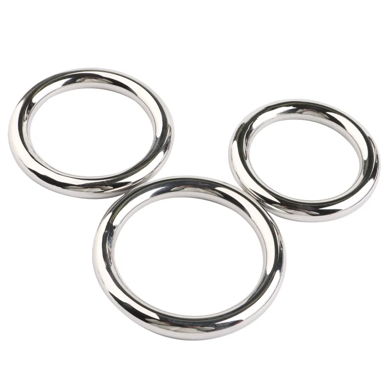 3 Size Stainless Steel Metal Men Cock Ring Adult Sex Scrotum Binding Ejaculation Delay Device Glans Erection Sperm Locking Ring