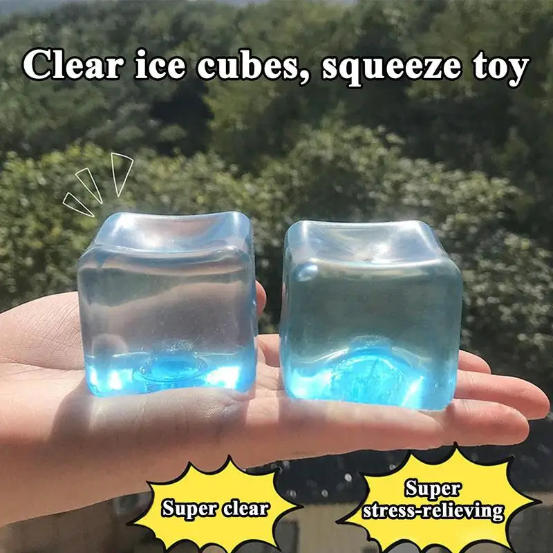 Cube Stress Relief Sensory Squeeze Toy Slow Rise Fidget Toys Stress Reliever For Kids And Adults Stocking Stuffers Easter Basket