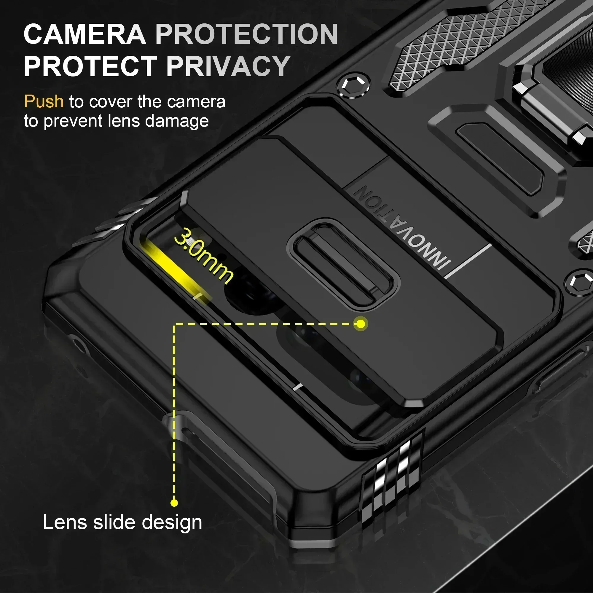 Military Grade Drop Proof Protection Cover With Slide Camera Cover For Google Pixel 7 7Pro 7A Google Pixel 8 8Pro Case