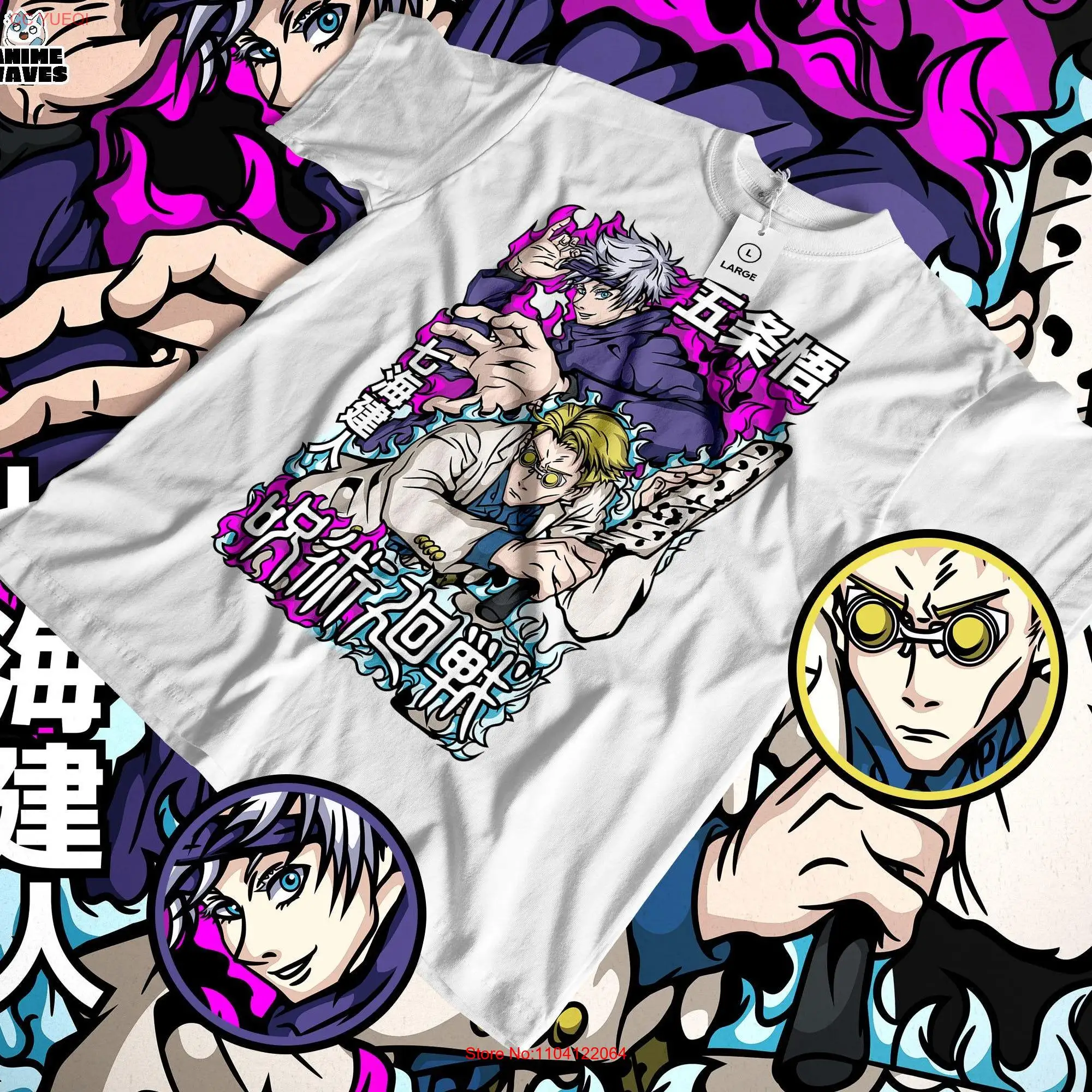 Anime Sorcery Partners T shirt Japanese Manga Inspired Design 2020s Fashion Otaku Japan Style Cursed Energy Modern