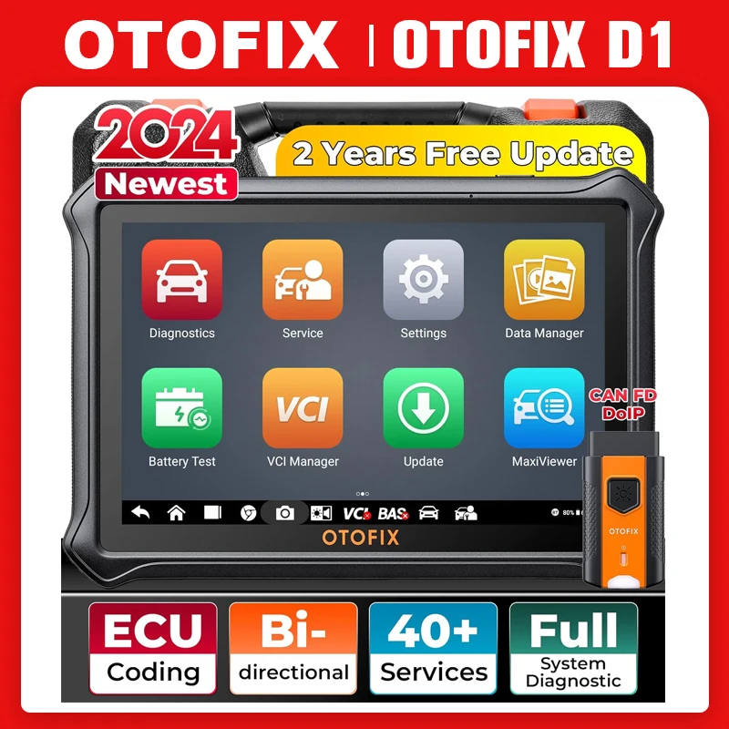 OTOFIX D1 Diagnostic Tool Bi-directional Control OE-level OBD2 All System Bluetooth Scanner Automotive Tool 2 Years Free Update