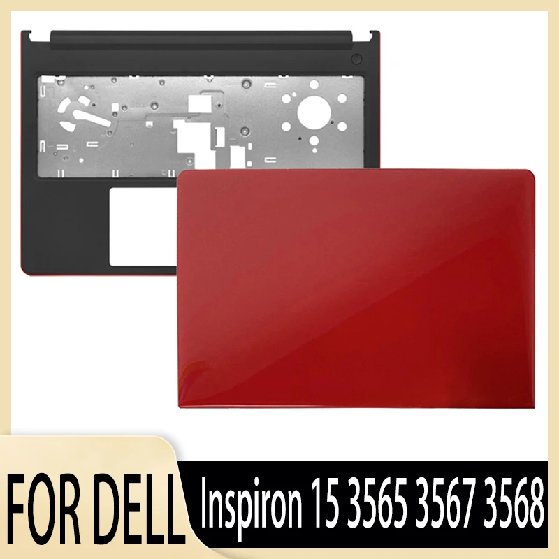 

Новый верхний чехол для Inspiron 15 3576 3565 3567 Задняя крышка ЖК-дисплея Верхняя нижняя часть Нижняя крышка Передняя панель Петли Черный 15,6