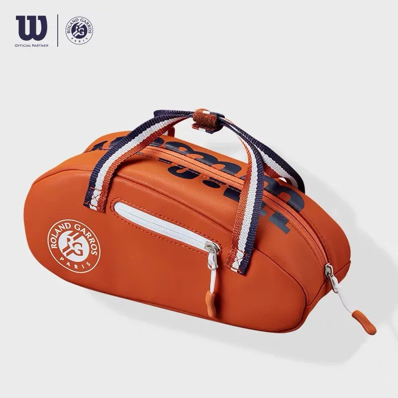 

Wilson PU Leather Small Hand Bag Super Tour Tennis AccessoriesRoland Garros Mini Travel Bag Racquet Sports Bag