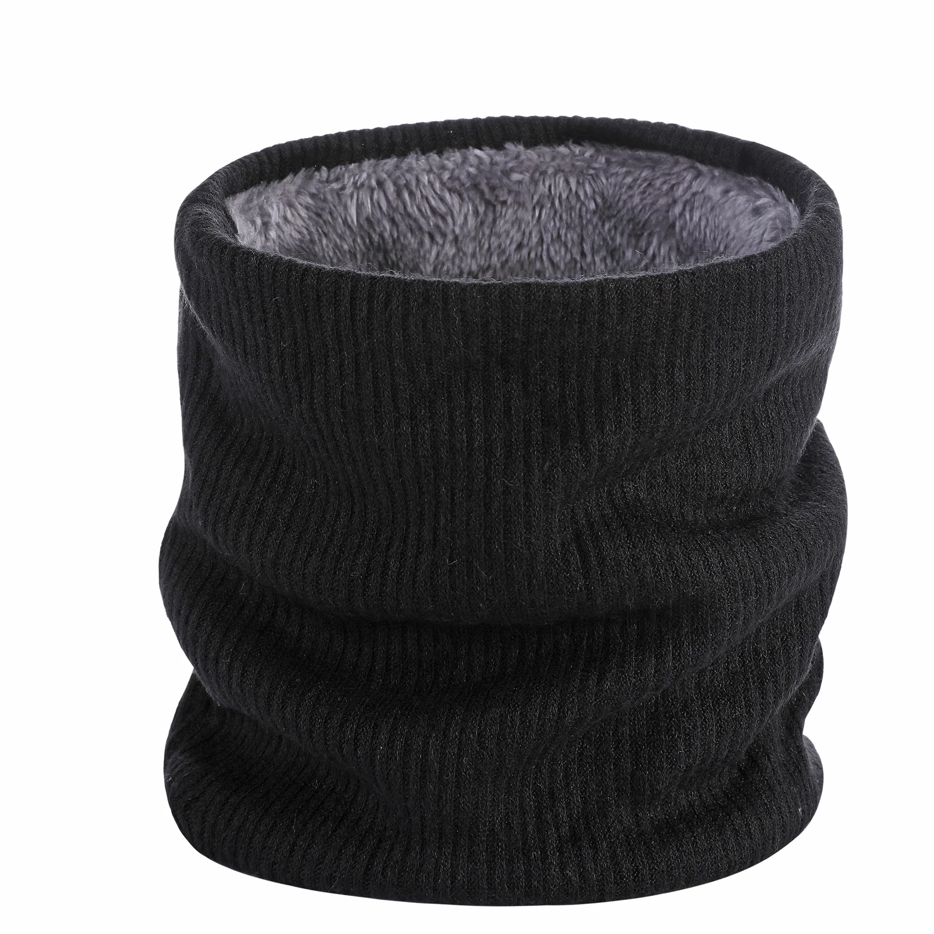 Warm Knitted Scarf Thermal Thickened Fleece Lined Ski Neck Winter Women Men Windproof Skating Cycling Hiking