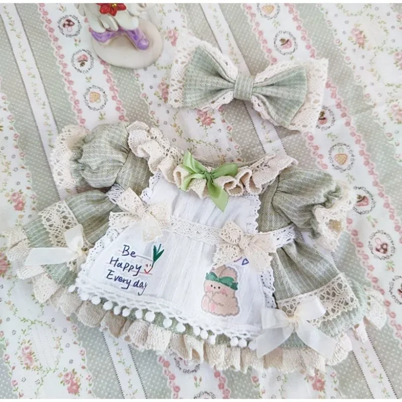 Costumes de jardin faits à la main, 4 pièce/ensemble 20cm, robes, manteaux, chaussures, sans attribut, vêtements de poupée, tenue de poupées en peluche, costume Cos, pré-vente