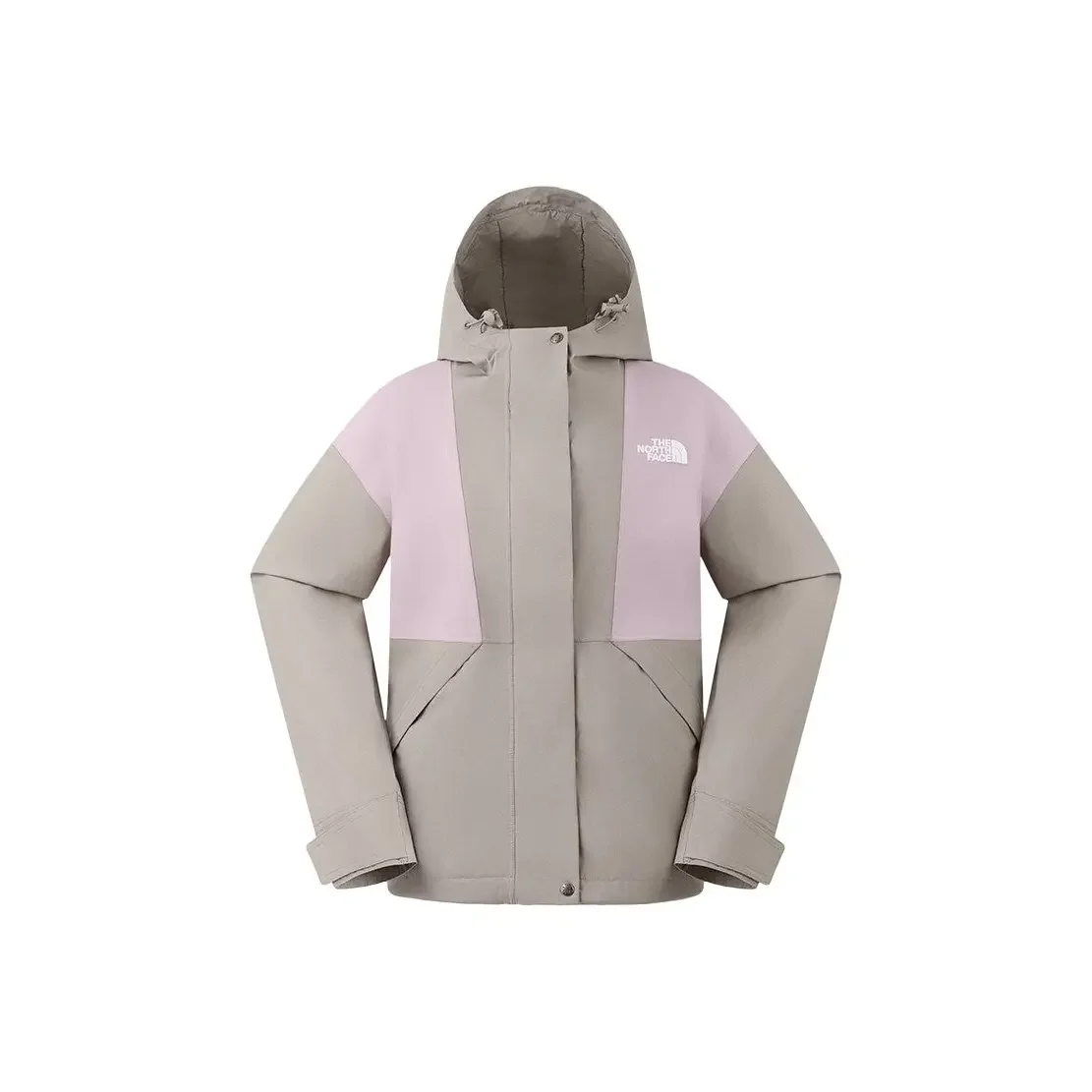 THE NORTH FACE Reign‑On Women Relaxed Fit Hard Shell Full Zip Hooded Long Sleeve Windproof Hiking Outdoor Outerwear NF0A8J6Y‑0EX