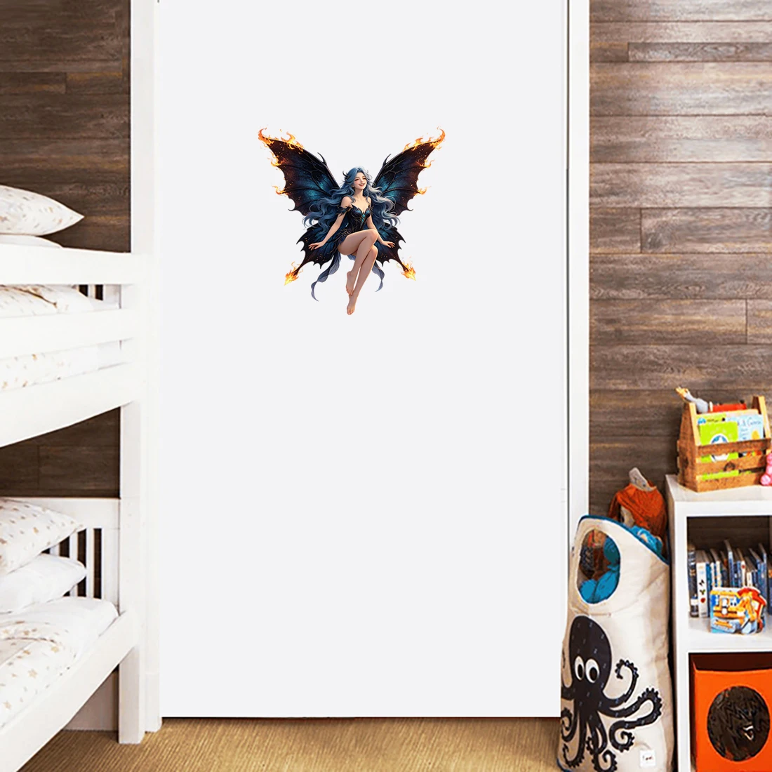 Three Ratels CAB101 Romantic Black winged Fairy Wall Stickers for Home Decoration Personalized car dec
