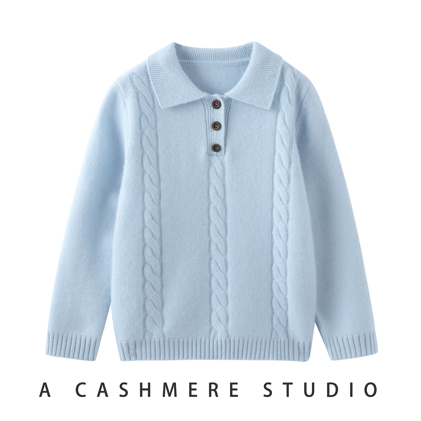 ADDONEE Children Cashmere Polo Pullover Autumn Winter Thick Warm 100% Cashmere Sweater Kid Clothes Cable Knit High Quality