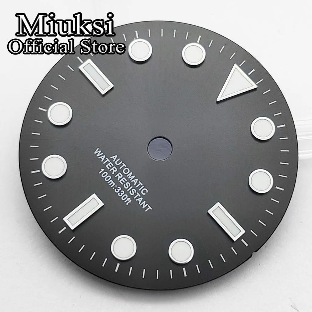 Miuksi 29mm Uhrenzifferblatt, leuchtend, passend für Uhrwerke VH31 NH35 ETA2824 2836 Mingzhu DG2813 3804 Miyota 8205 8215 821A. – Detail 3