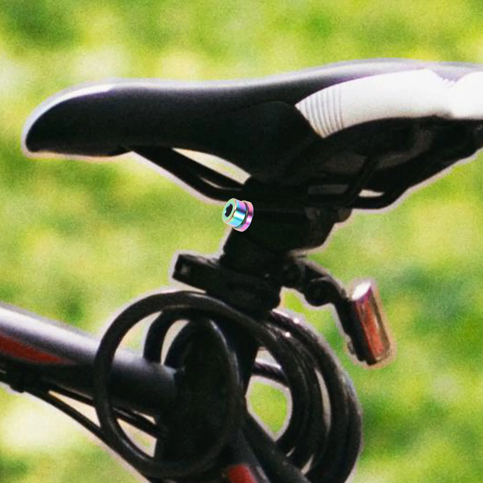 

Titanium Alloy Bicycle Seat Post Bolts Strong Lightweight Corrosion Resistant for Mountain Bike Road Bike Seat Clamp Saddle Tube