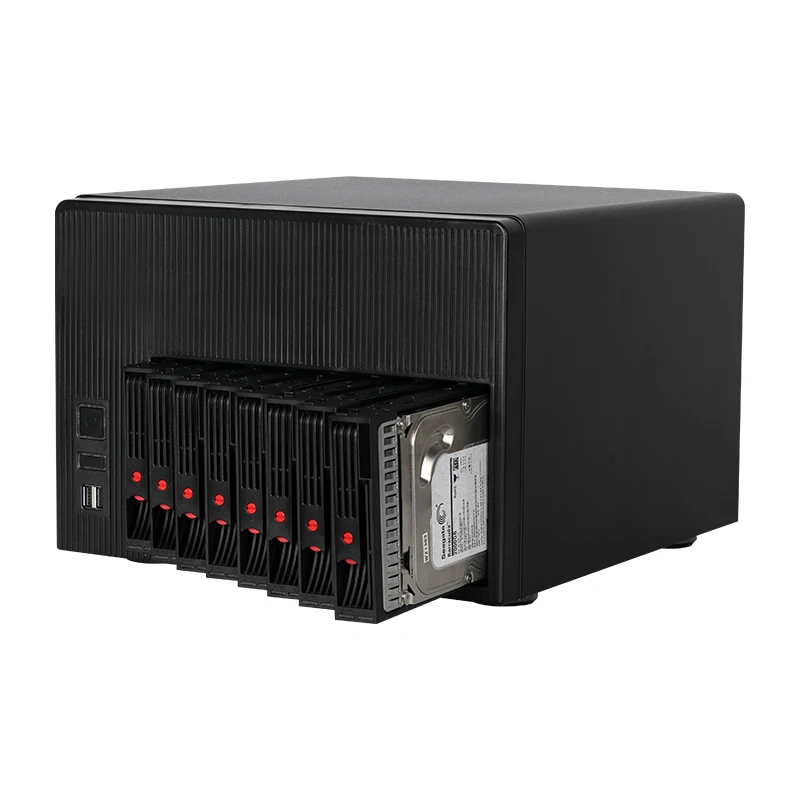 NAS 미니 PC 인텔 N150 4/6/8베이 2.5/3.5인치 HDD DDR5 RAM M.2 NVMe SSD 3x 이더넷 타입-C TF 카드 슬롯 윈도우10/11 NAS OS
