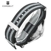Montre japonaise lumineuse automatique pour hommes, verre saphir 41MM, étanche à 100m, bracelet en Nylon 6