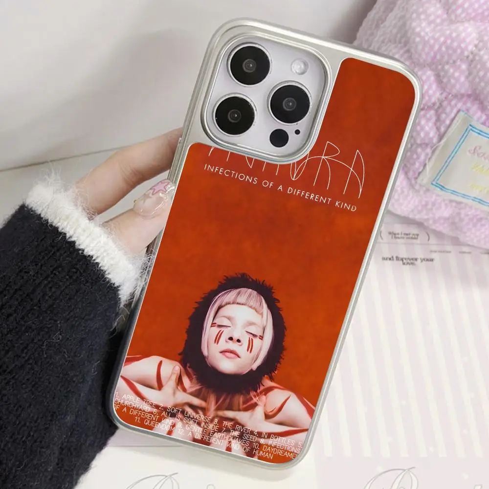 

Чехол для телефона Aurora Aksnes с серебряным покрытием для iPhone 17 16 15 14 13 12 11 Air Pro Max Plus, цветной