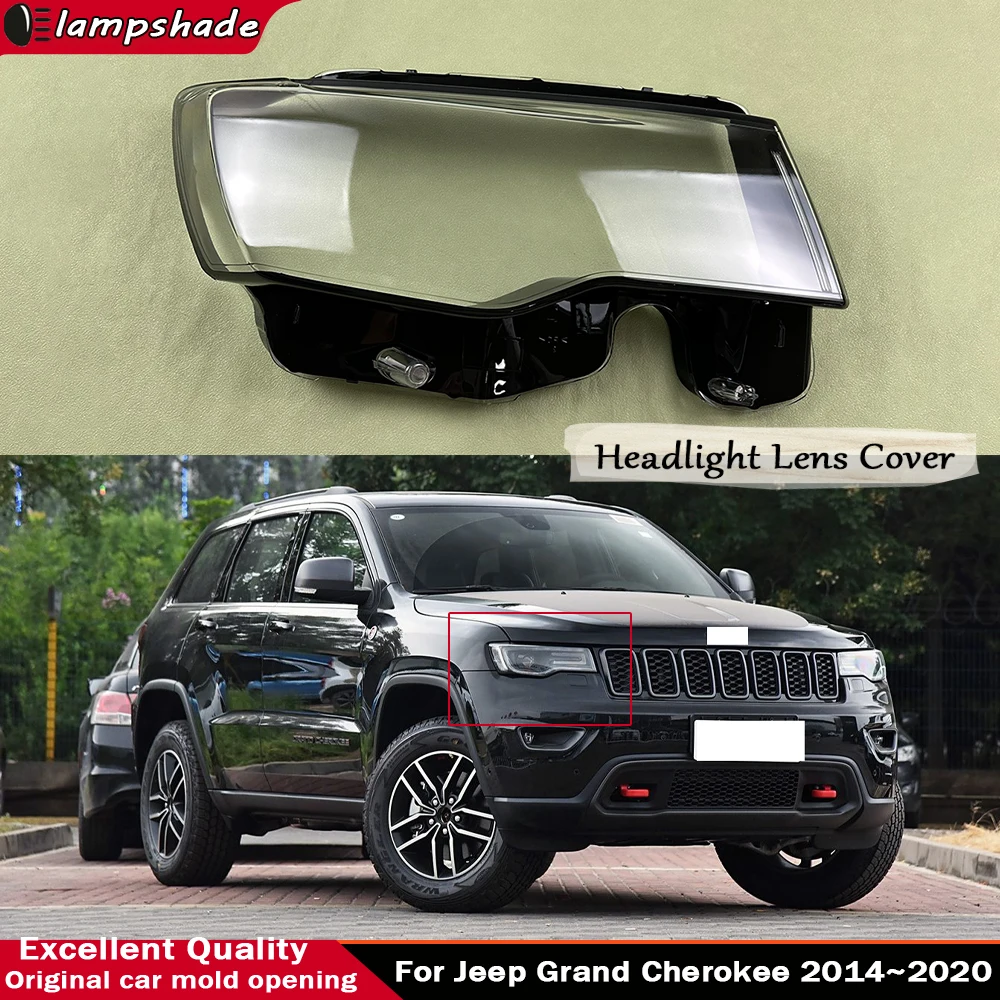 

Headlamp Shell Compatible For Jeep Grand Cherokee 2014-2020 Headlight Cover Shade Transparent Lampshade Case Lens Plexiglass