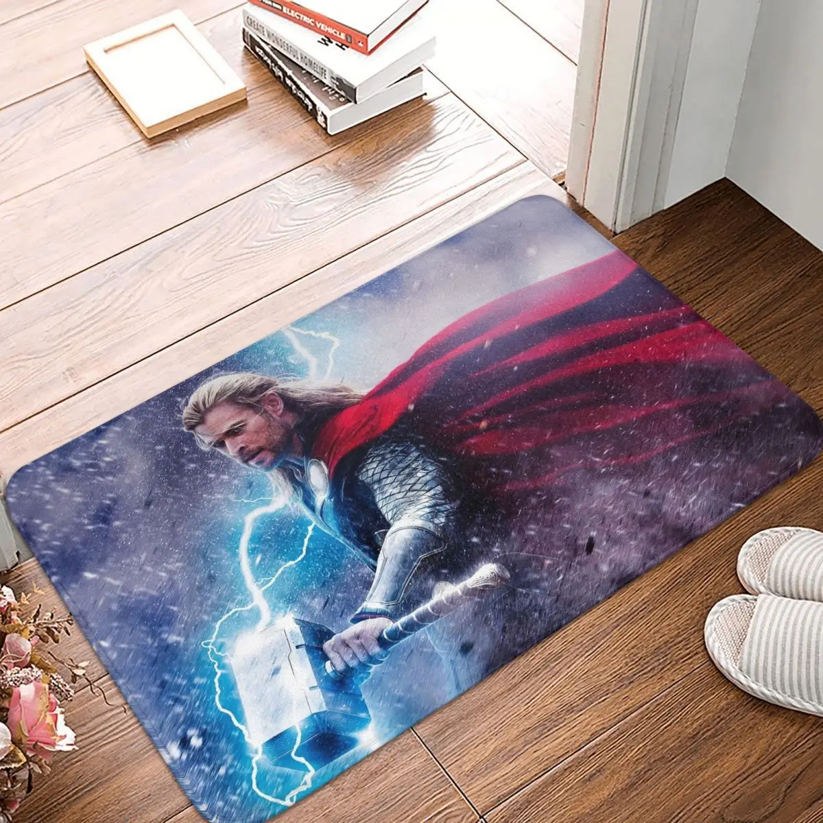 Thor Bath Mat MARVEL Super Hero Doormat Flannel Carpet Balcony Rug Home Decor