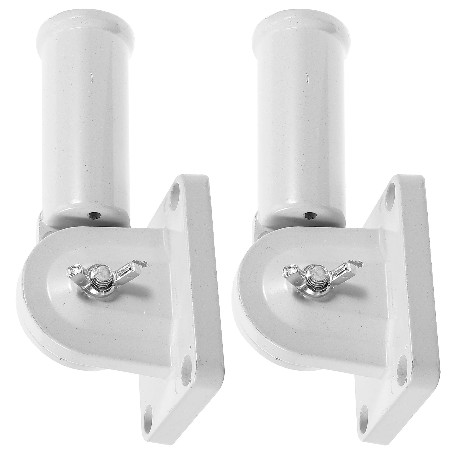 

2Pcs Adjustable Wall Flag Pole Bracket Aluminium Alloy Flag Mount Base Holder for Garden Yard Roof Outdoor Display