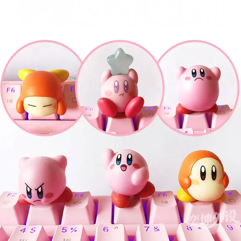 

Sanrio Cinnamon Kirby Keycap Cute Cartoon Personalized Keyboard Three-dimensional Single Anime Peripheral Keyboard Decoration