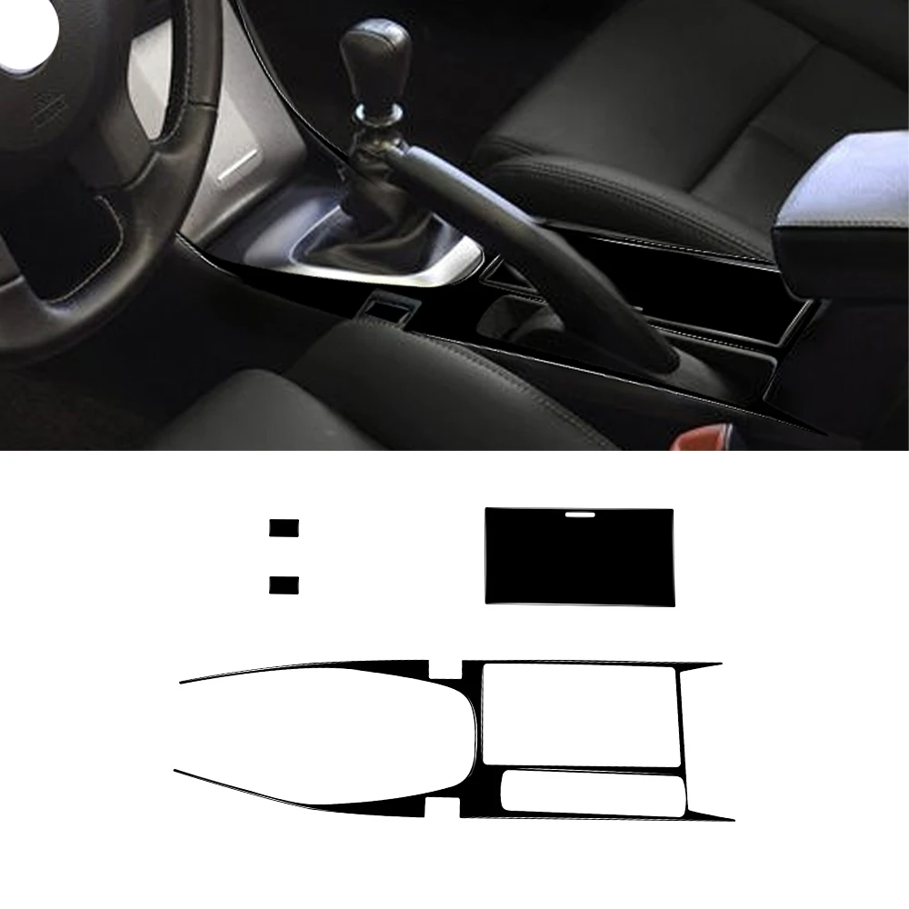 for Altima 2008 2009 Center Consoe Shift Gears Decorative Cover Sticker Decal Carbon Fiber/ABS Car Interior Accessories