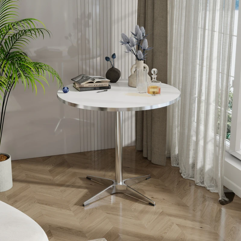 Modern Circular Table Small Tea Table  With A Minimalist Style Suitable For Use In Family Dining Rooms Kitchens  And Living Ro