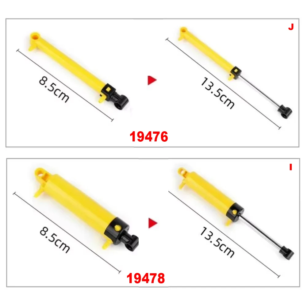 35pcs MOC Technical Hose Air Pump Tank Push Rod Putter Switch Piston With legoeds Pneumatic Parts 42043 9641 47225 61904