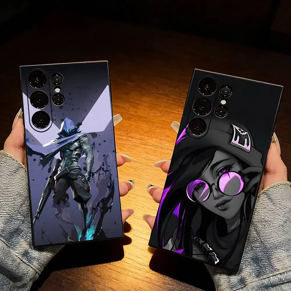 Game V-ValorantES RoleS Phone Case For Samsung S25,S24,S21,S22,S23,S20,Ultra,S26,Plus,Fe,Note,5G Black Cover