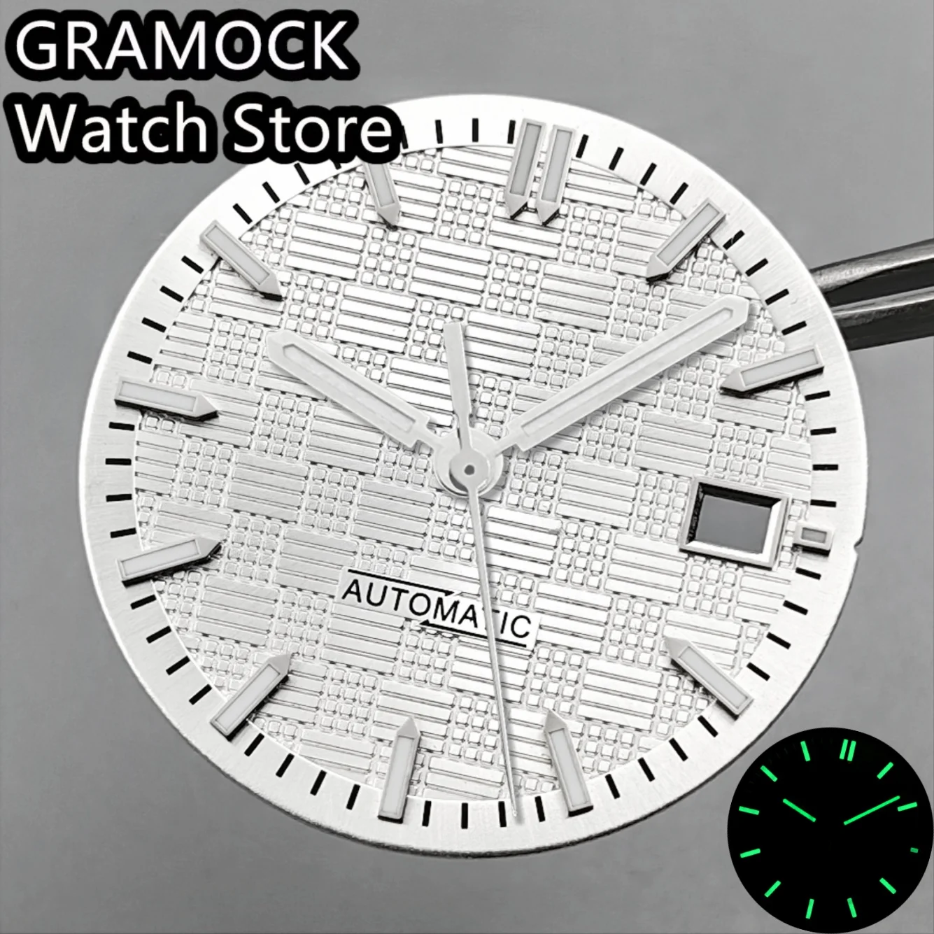 

Светящийся циферблат GRAMOCK 31 мм для часов Engineer, комплект стрелок для механизмов NH35, NH36, NH38, NH39, NH70, NH72, модифицированные детали для часов.