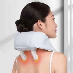 Miaojie R3 Kneading Shiatsu Massage Shawl Neck Chiropractic Massager for Home Shoulder Pain Relief Heating Pillow Massage
