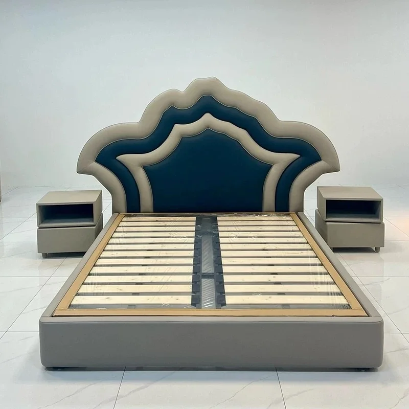**King Size Princess Bed Sets  Luxury  Furniture Modern Leather