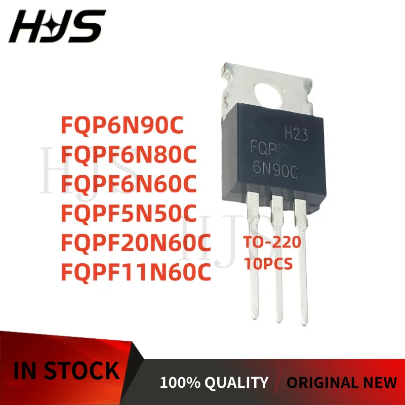 10Pcs Best quality and New FQP6N90C FQPF5N60C FQPF6N60C FQPF6N80C FQPF11N60C FQPF20N60C in stock TO-220