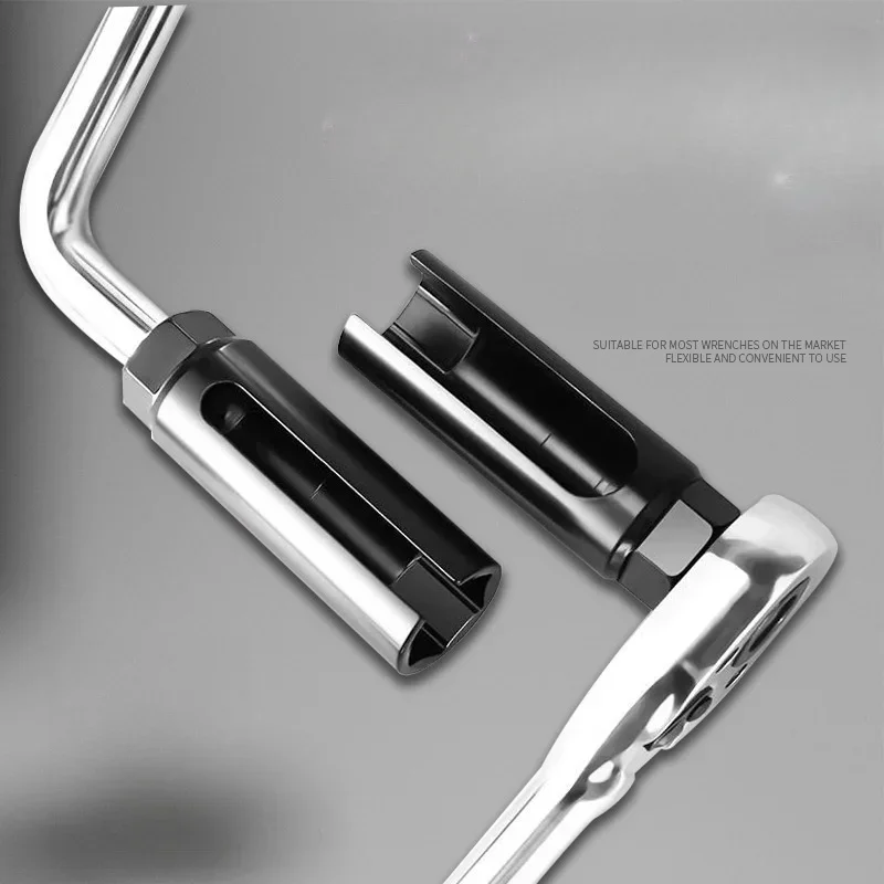1/2 9cm"square driver disassembly European oxygen sensor socket wrench Black oxygen sensor socket tool image 3