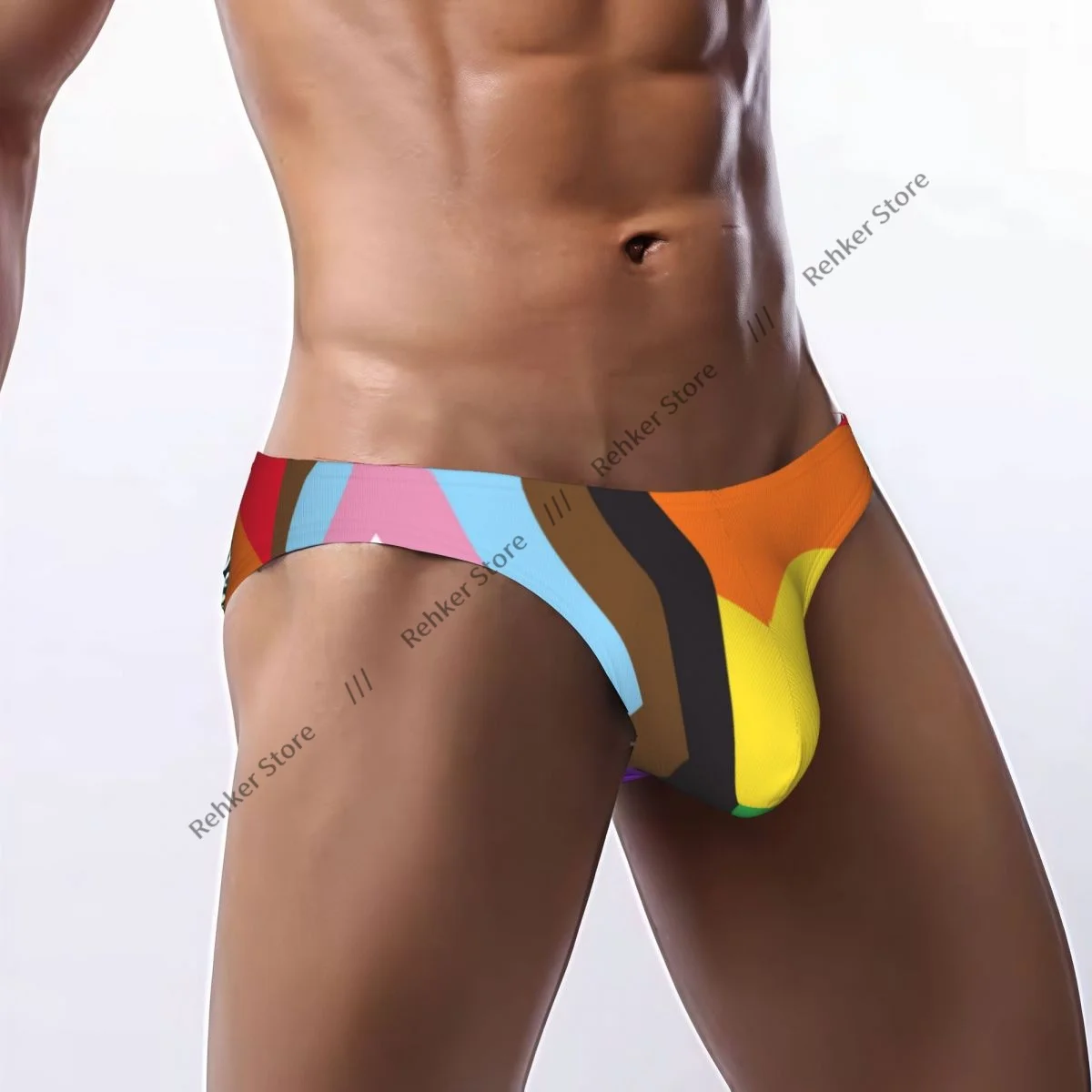 Men's Panties Male Briefs Rainbow Flag Gay Pride Sexy Underwear Man Bikini Underpants