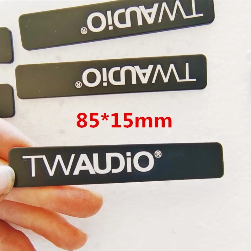 Universal TW Aluminium Signage Sign OEM LOGO Nameplate For Audio Amplifier Speaker Loudspeaker Horn 85*15mm