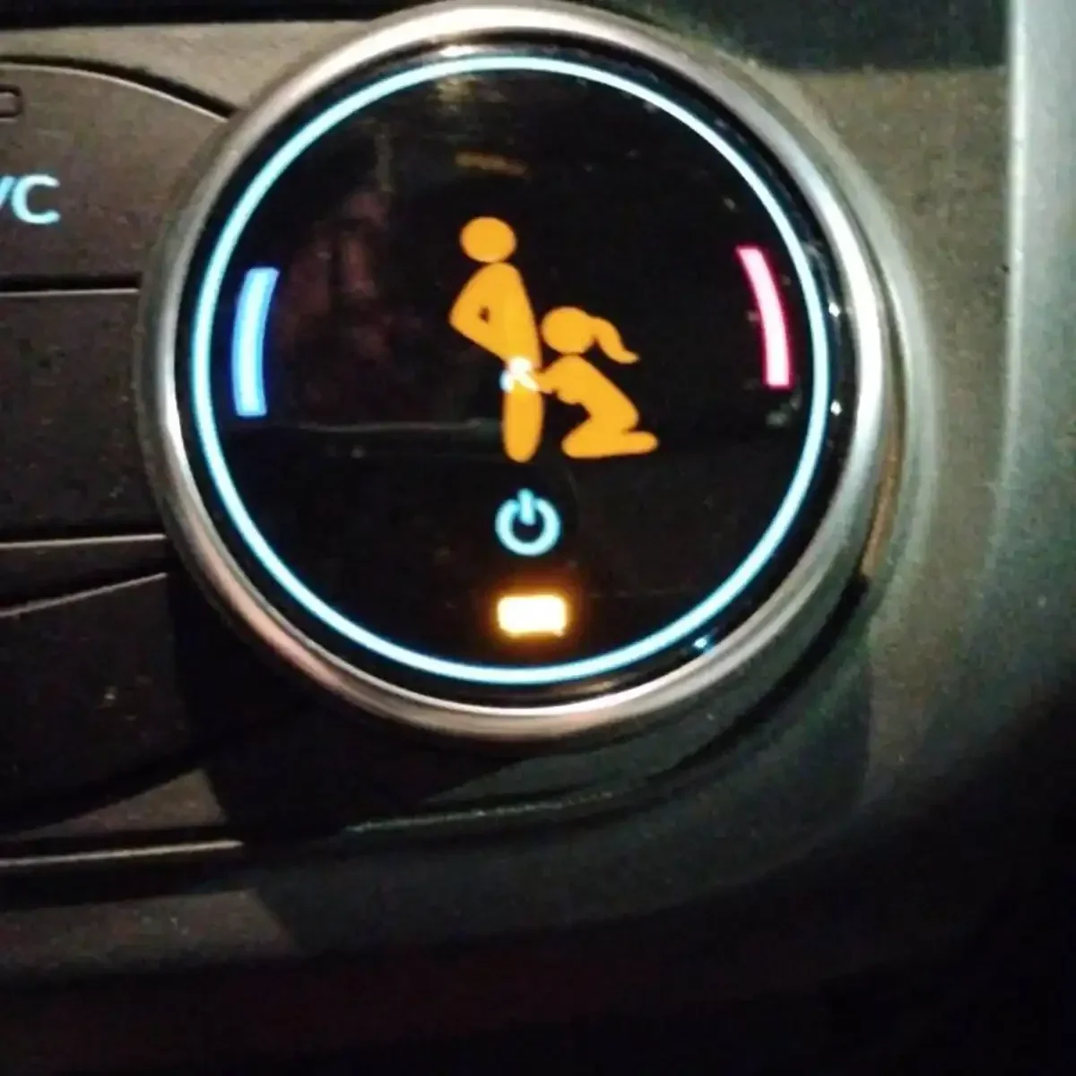2PCS Funny Road Head Vinyl Decals Stickers DIY Auto Blank Buttons Decor Men Car Interior Accessories
