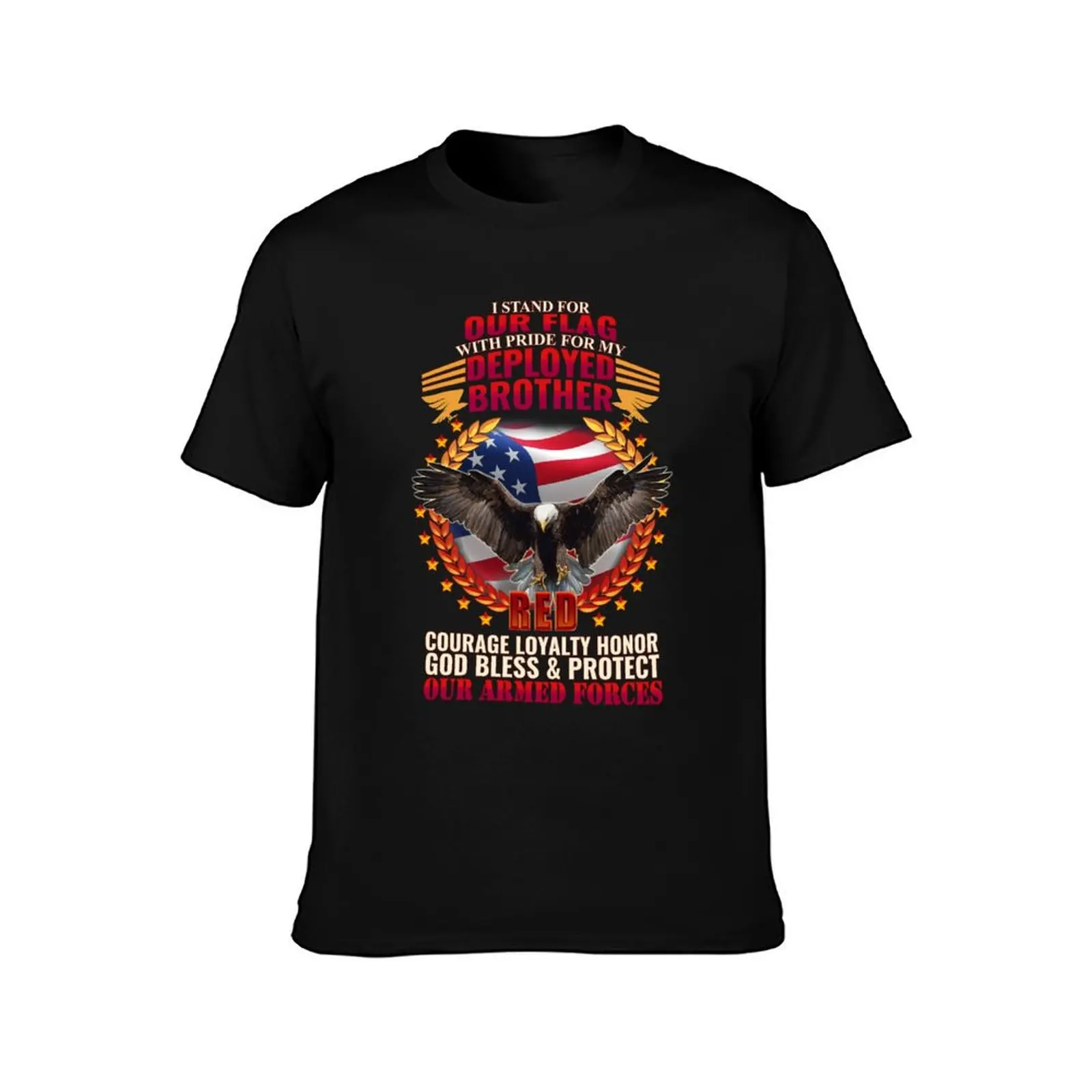 Deployed Brother Armed Forces Tribute T-Shirt man t shirt cotton T-Shirt