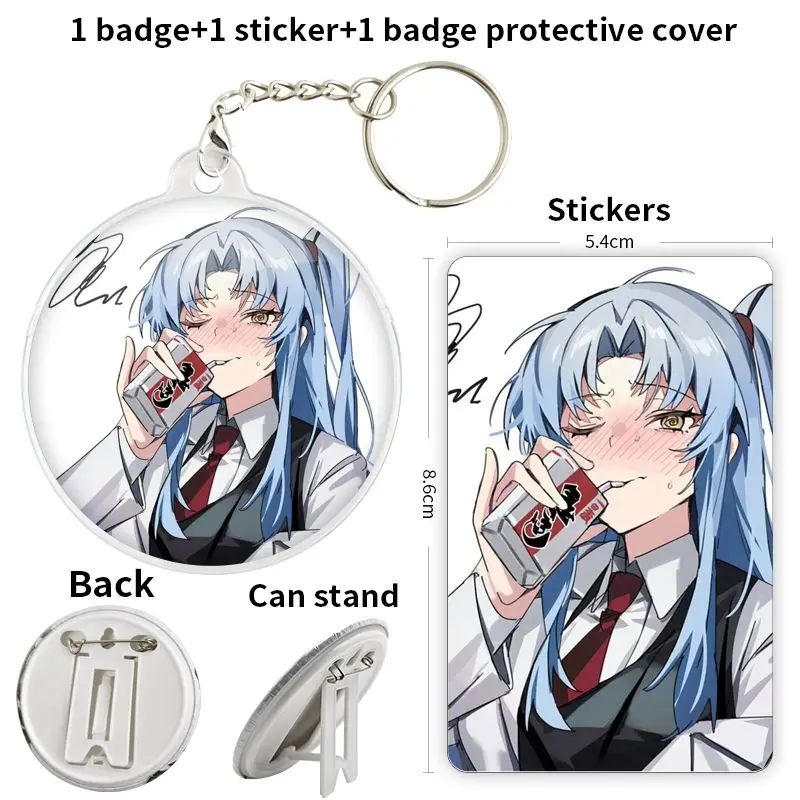 أنجيلا لوبوتومي شركة لعبة أنيمي شخصية شارة بروش مرساة الأجهزة الطرفية PinFashion علامة الصدر قلادة الموضة حلية