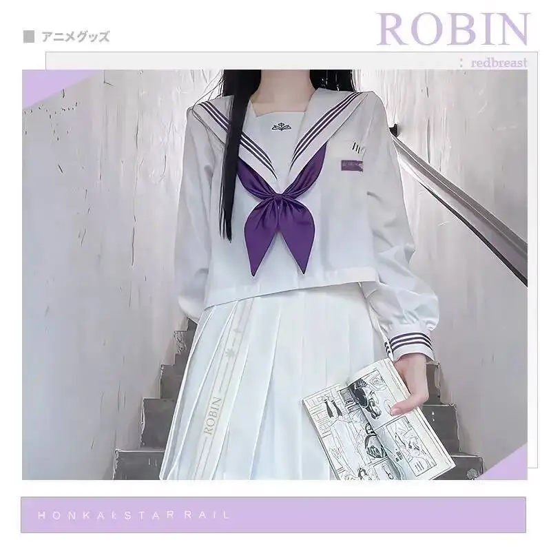أنيمي لعبة هونكاي: ستار السكك الحديدية Acheron رايدن Nmori مي روبن تأثيري موحدة ربيع الخريف بحار البدلة JK فستان فتاة حلوة Sk
