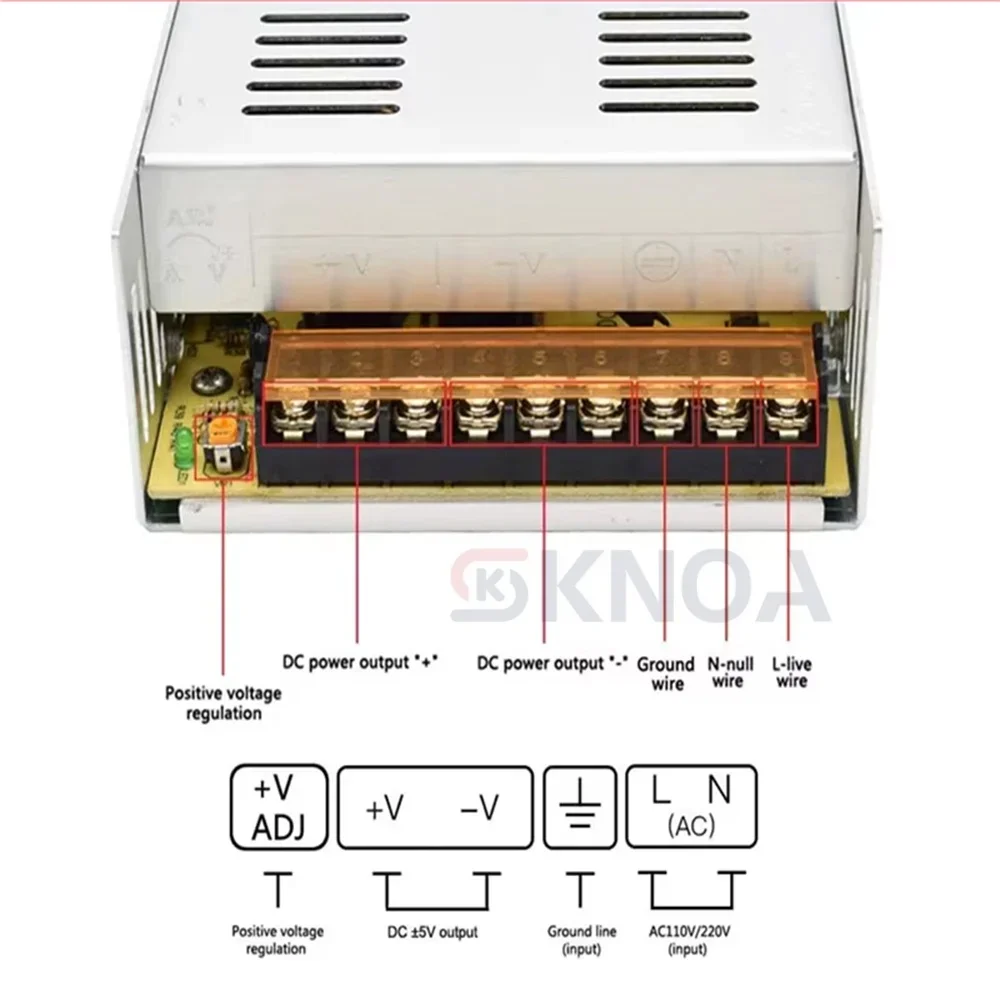 Switching Power Supply DC 5V 12V 24V 36V 48V 360W 400W Light Transformer AC 100-240V Source Adapter SMPS For LED Strips CCTV