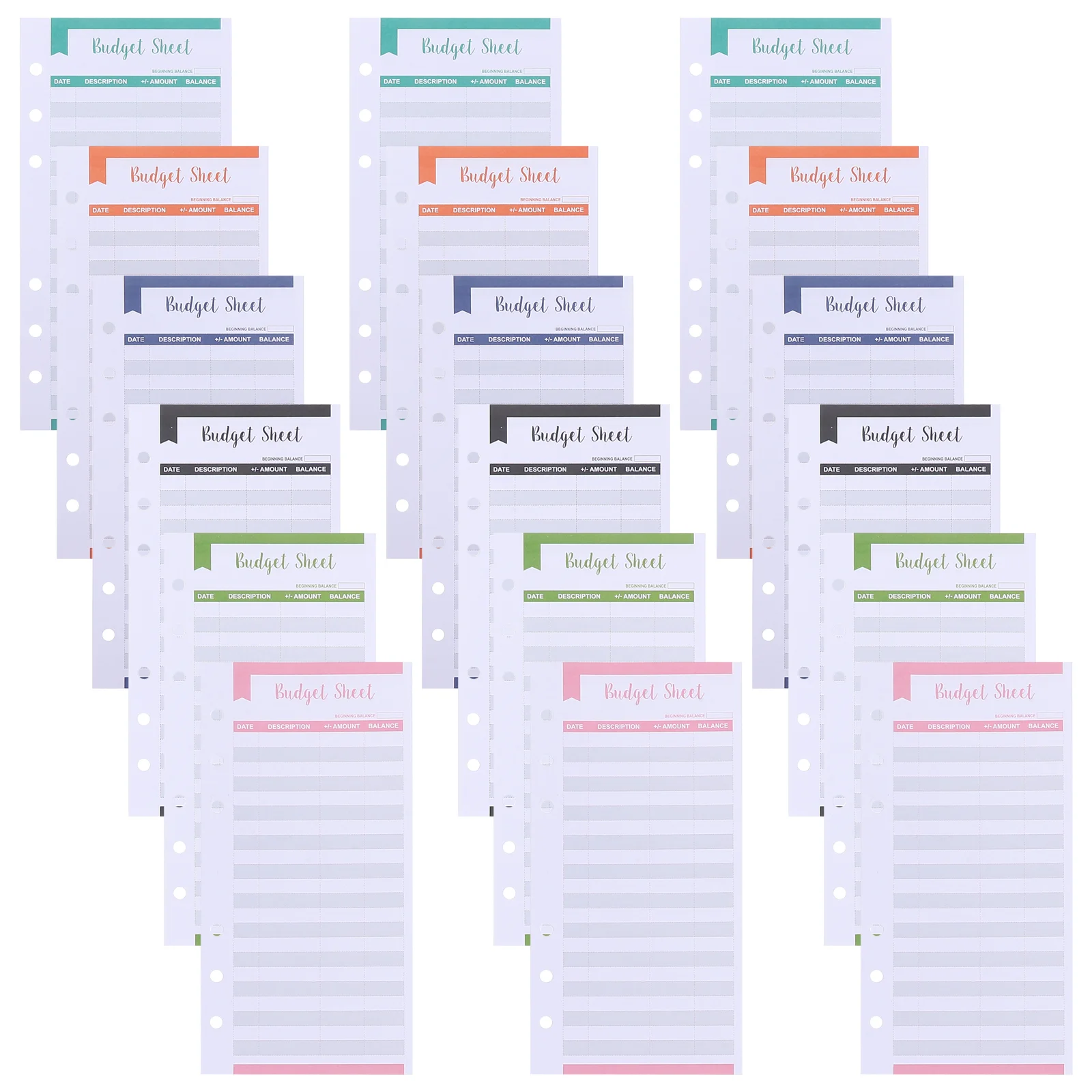 

40 Pcs Expense Budget Card Cash Plan Consumption Pocket Money Organizer Bank Inserts