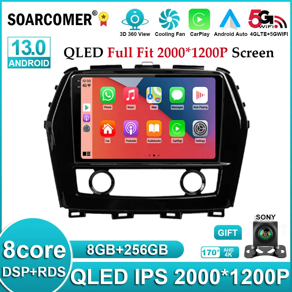 

Android 13 2000*1200P For Nissan Maxima A36 2015 - 2020 Car Radio 2din Multimedia Video Player Navigation Stereo GPS 2 Din DVD