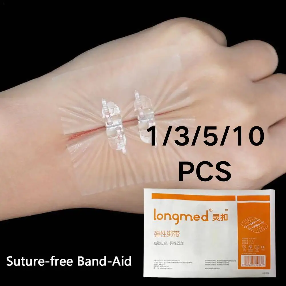 

1/3/5/10 PCS Fast Hemostatic Care Health Band Health Wound Closure Device Zip Stitch Wound Bandages Suture Accessories