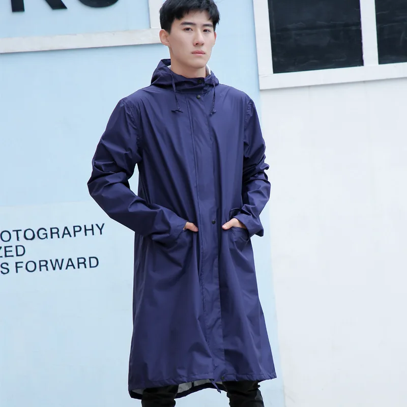 

Women New Stylish Long Raincoat Waterproof Rain Jacket with Hood